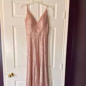 Mora Lee rose gold sequin dress